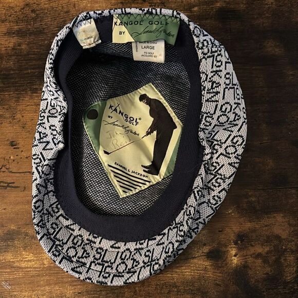 KANGOL Samuel L. Jackson P2i Golf Diamond Tex 507 Hat In Club Jacquard Marine - Picture 4 of 7